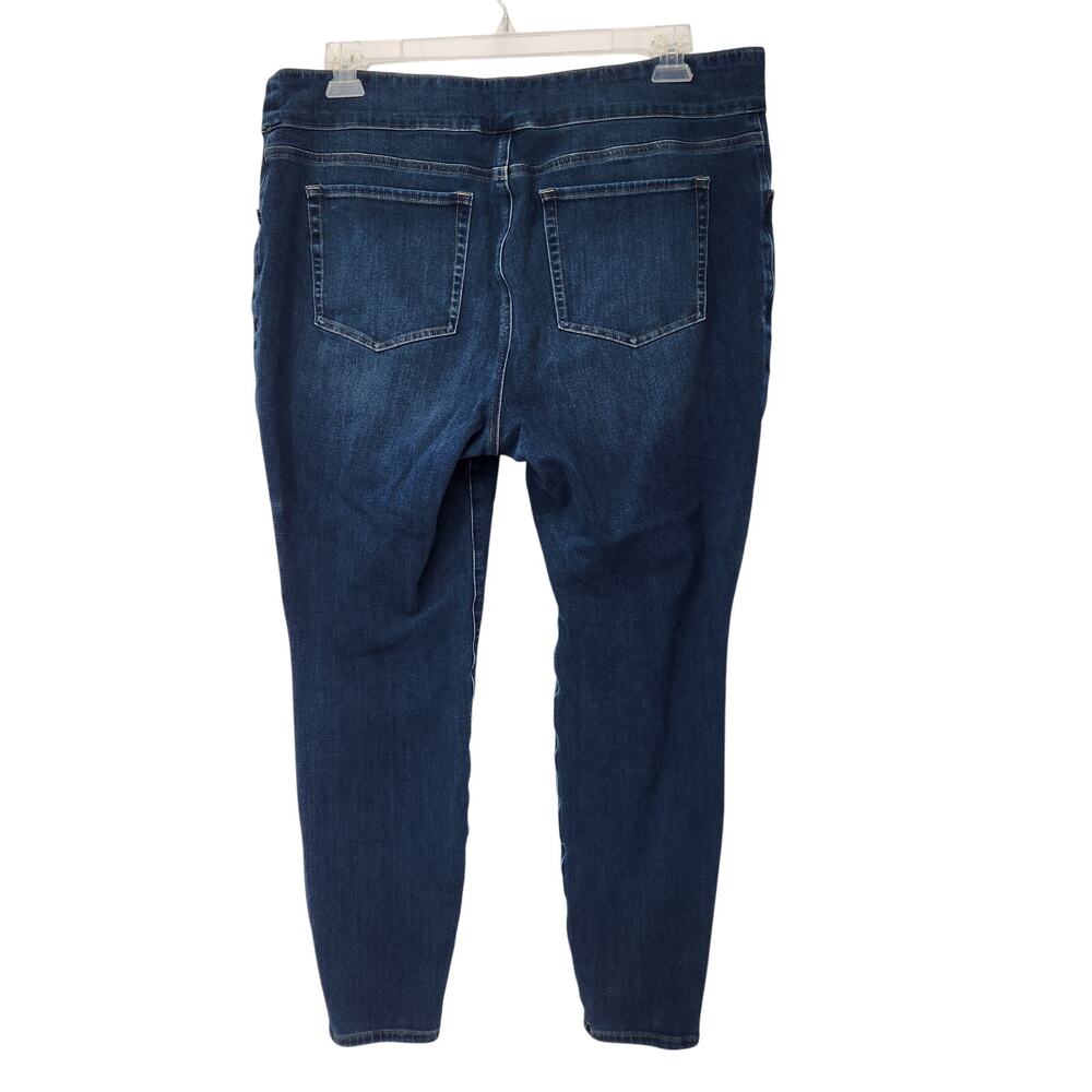 Duluth Trading Co Dark Wash Pull on Skinny Denim Jeans Plus Women's 18 - Picture 8 of 8